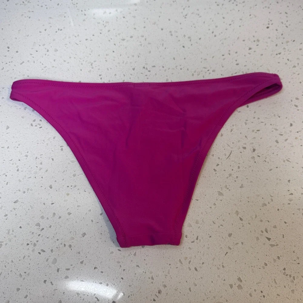 Aerie Magenta Swim Cheeky Bikini Bottoms Size Medium M Hot Pink Low Rise